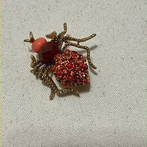 Ladybug Peach Brooch